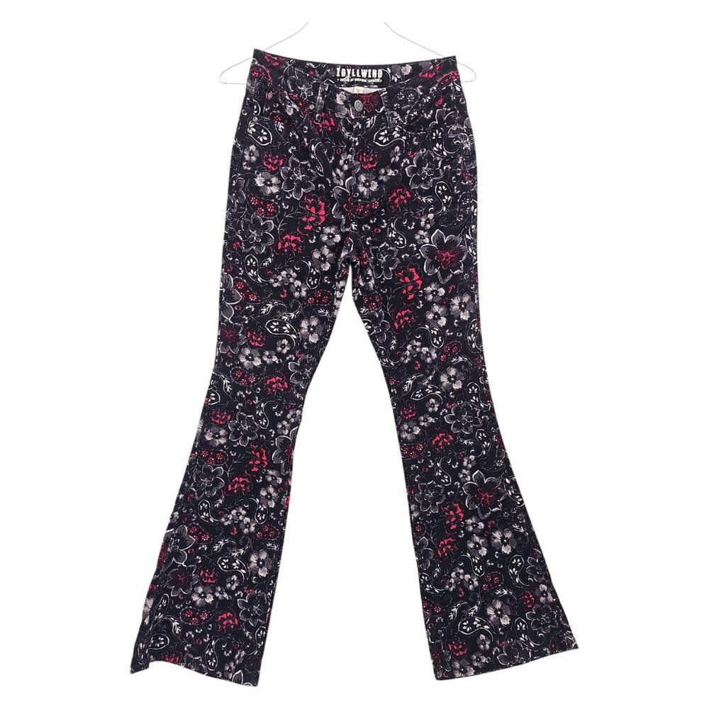 Idyllwind by Miranda Lambert Floral Corduroy Flare Pants Size 8 Boho Festival